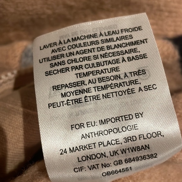 Anthropologie MAEVE EMBROIDERED bomber style sweater jacket - Picture 6 of 6